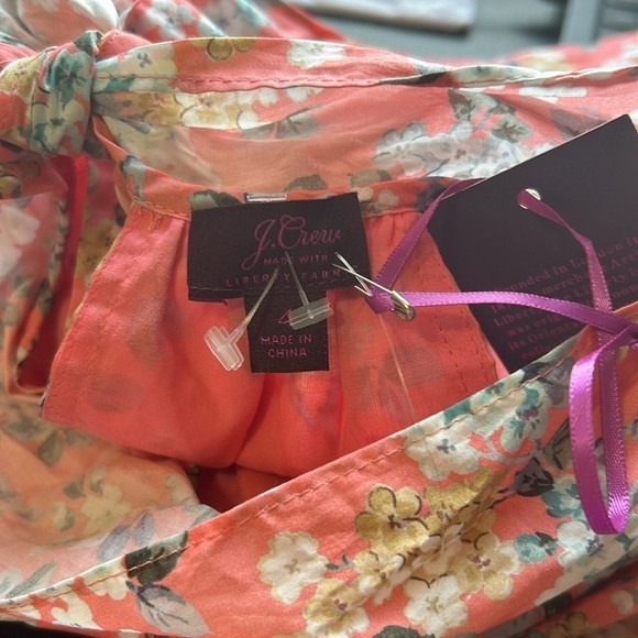 J Crew LIBERTY JOSEPHINE FLORAL HIGH NECK JUMPSUIT CORAL MULTI Sz 4 NEW - Picture 10 of 11